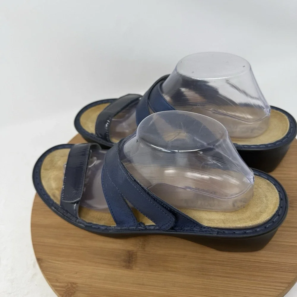 Naot Quito Navy Blue Wedge Sandals Comfort Slip On Vacation Womens 42 US 11